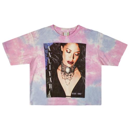 Cross Colours Aaliyah Baby Girl Crop T Shirt - Tie Dye