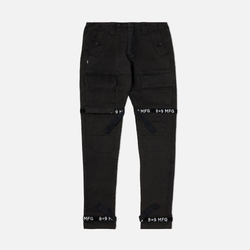 Strapped Up Vintage Washed Utility Pants Black