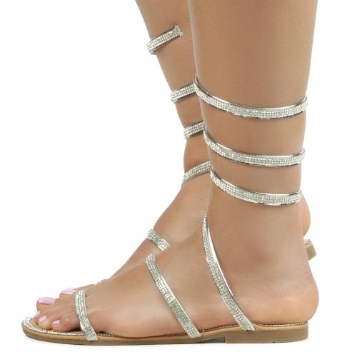 Rhinestone Flat Sandal