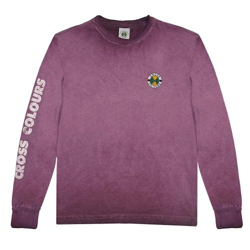 Cross Colours  Vintage Circle logo  Long Sleeve- Vintage Amethyst