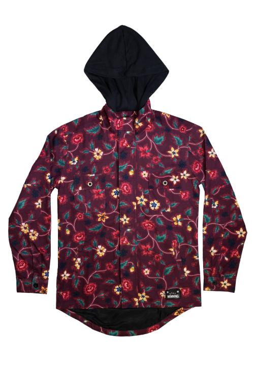Stay Winning Maroon Floral Jacket Hoodie
