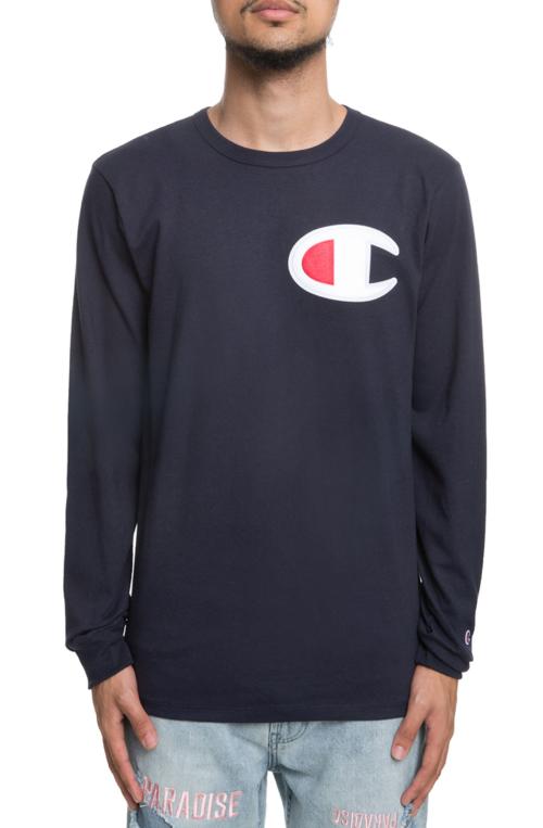 The Heritage "C" Patch Applique Long Sleeve in Navy