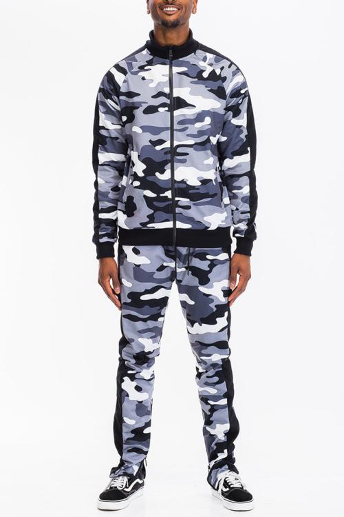 Full Camo Zip Up Jacket Track Suit