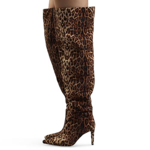 Adventurous Leopard Thigh High Boot