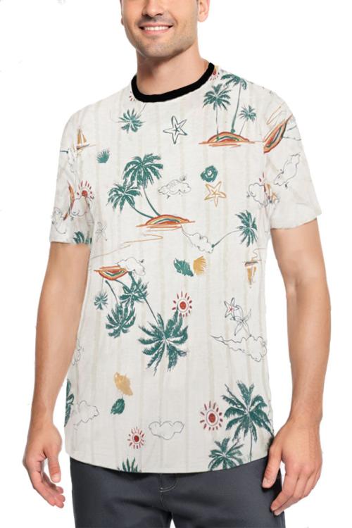 Pin Stripe Bay Print Tee