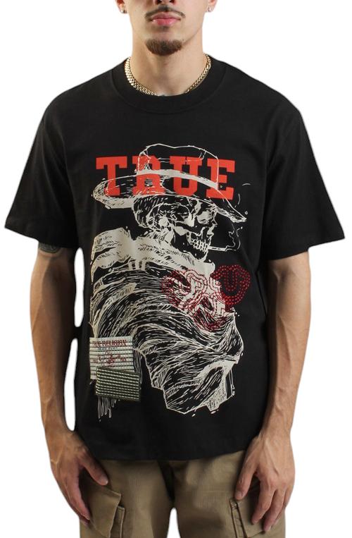 Skull Yellowstone Sashiko T-Shirt