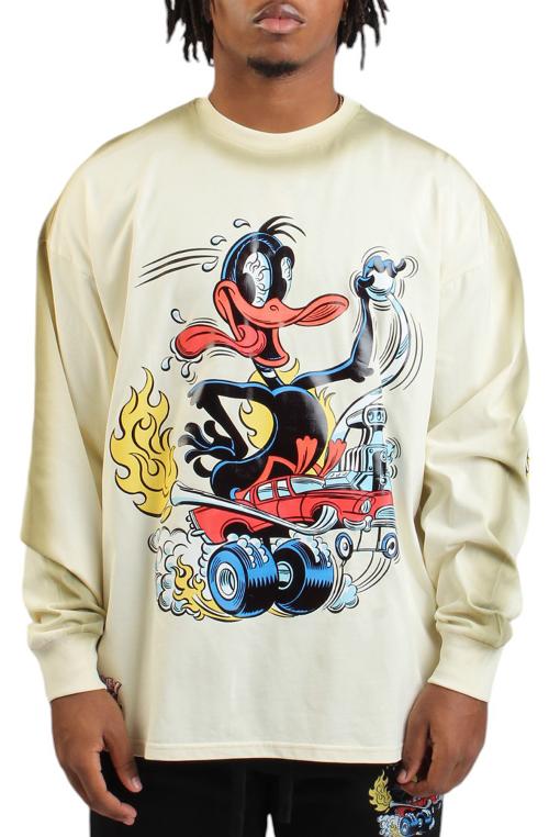 Looney Tunes Hot Rod Daffy Long Sleeve T-shirt