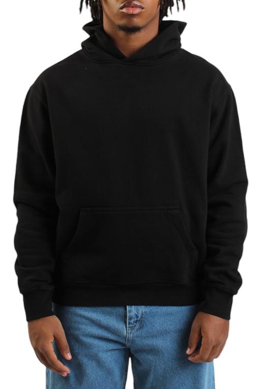 Garment Dye Crop Hoodie Black