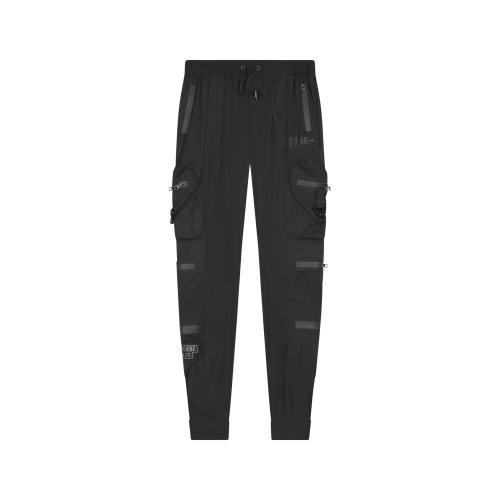 Combat Nylon Joggers Black
