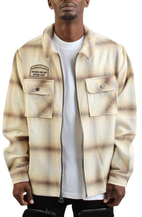FLANNEL ZIP FRONT SHIRT
