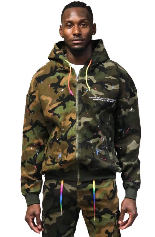 Cypress Mixed Camo Bomber Jacket
