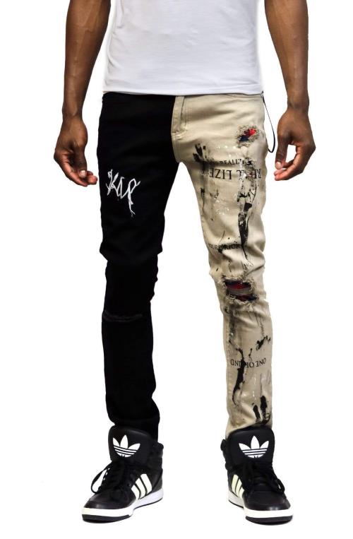 Reed Premium Washed Skinny Half and Half Twill Pants