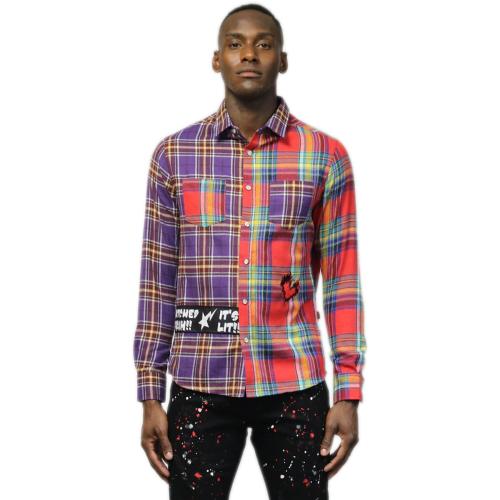 COTE Men's Premium half & half flannel Button-down Shirt