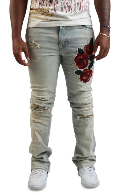 Seville Floral Stacked Jean
