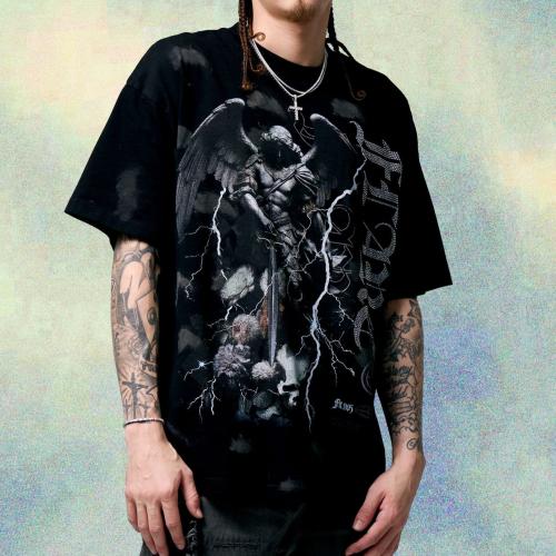 Devine Watcher T Shirt Black Splatter