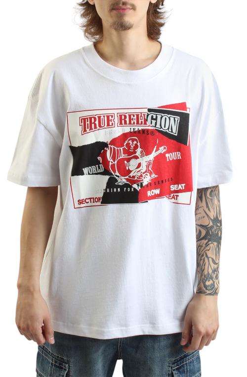 Thick T-Shirt With Distressed Logo