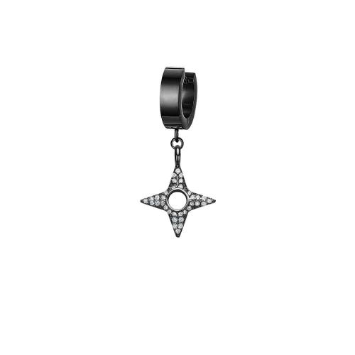 Mister Stone Shuriken Earring Black