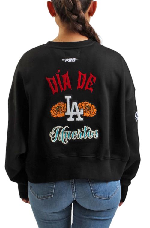 LA Dodgers Da De Muertos Cropped Crewneck