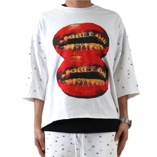 CLAIN SN/ Jersey 3/4 Sleeve Crop Top Tee