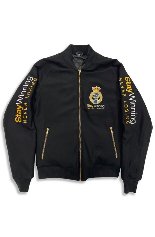 Stay Winning Royalty Black Wool Jacket