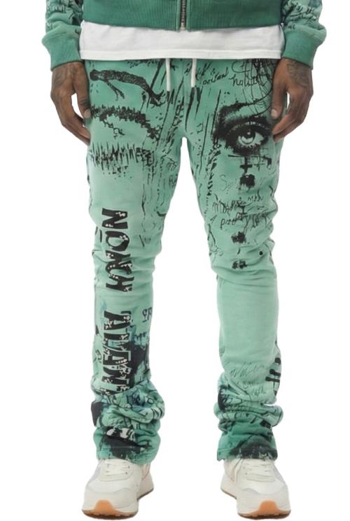 STEINER Washed French Terry Stacked Jogger Pants