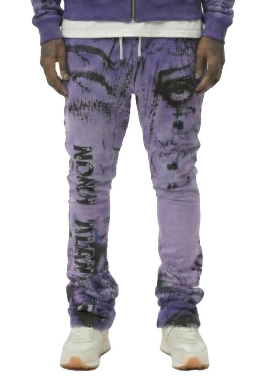 TOOLEY Washed French Terry Stacked Jogger Pants