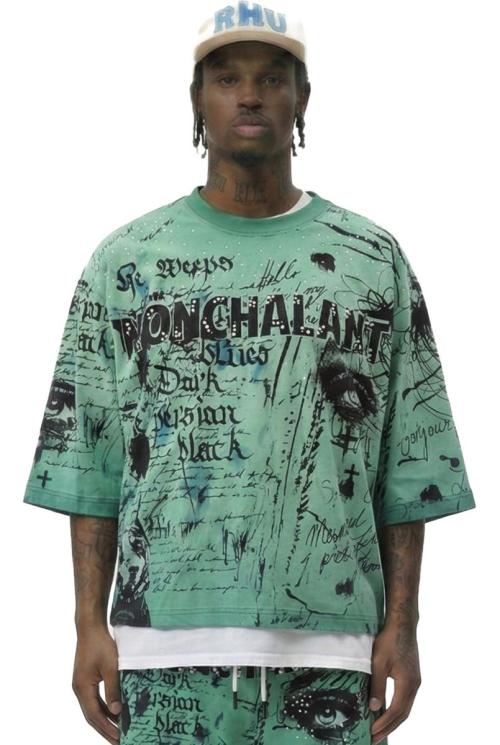 STEINER Washed 100% Cotton S/N Jersey 3/4 Sleeve Tee
