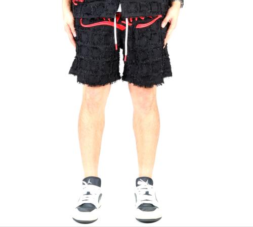 Bitter Men's ripped & repaired short pants