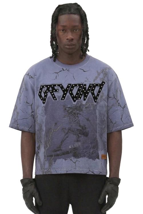 AEXO Washed 100% Cotton S/N Jersey 3/4 Sleeve Tee