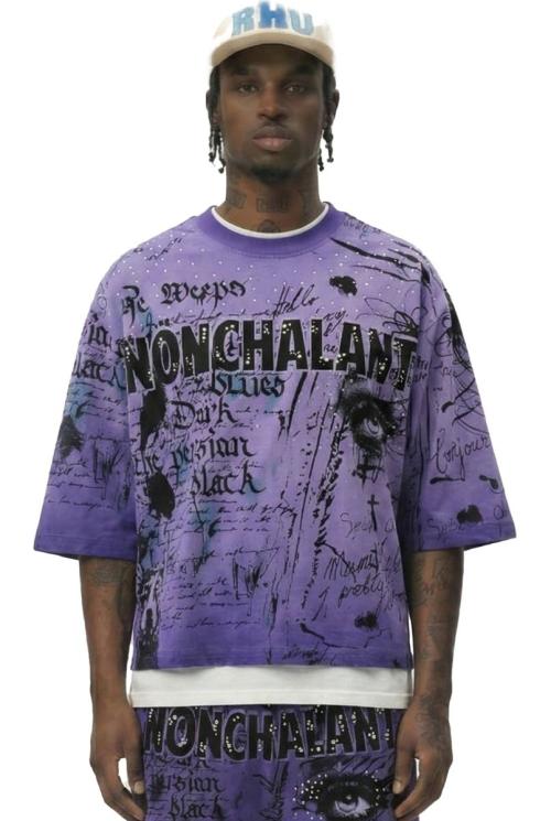 TOOLEY Washed 100% Cotton S/N Jersey 3/4 Sleeve Tee