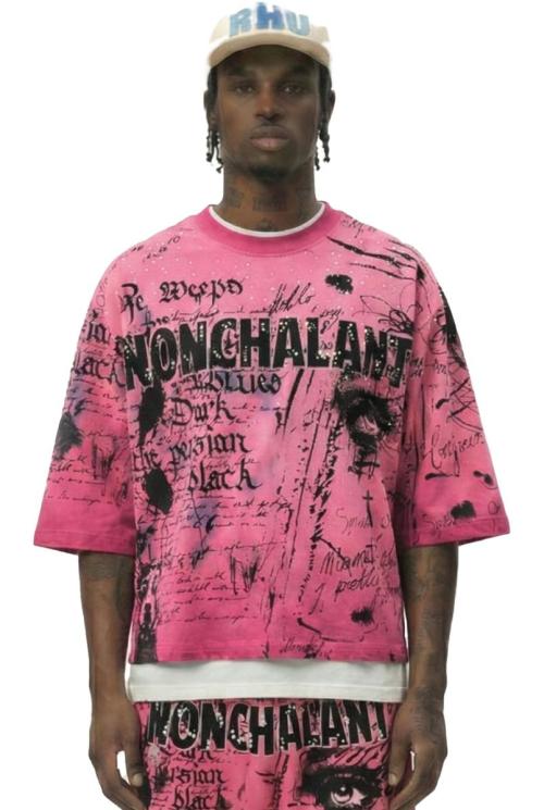 HARVEY Washed 100% Cotton S/N Jersey 3/4 Sleeve Tee