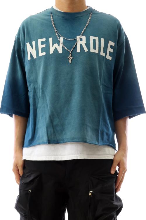 JAYLON S/N Jersey 3/4 Sleeve Crop Top Tee with Detachable Necklace