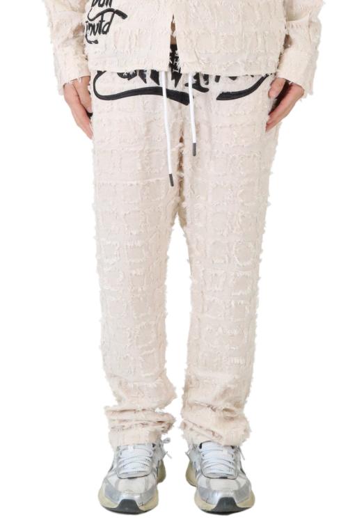 Earth Men's ripped & repaired long pants