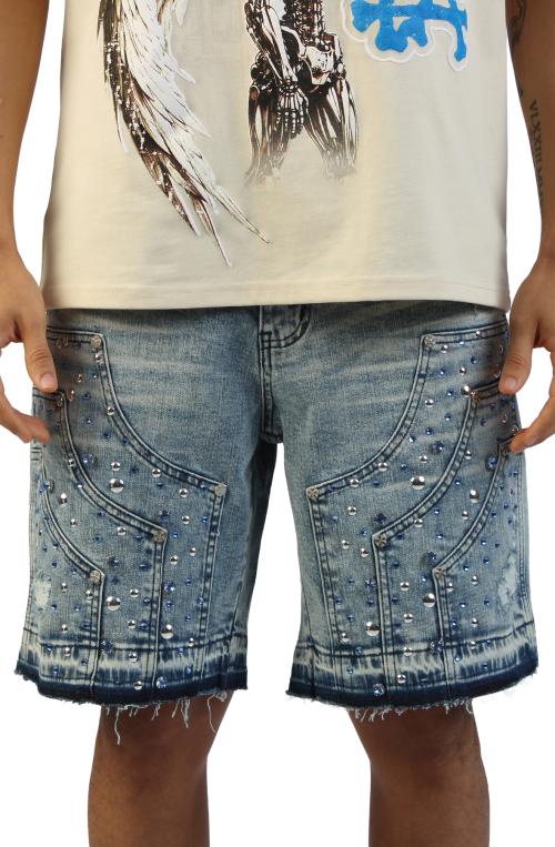 Studded Side Panel Shorts