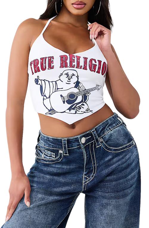Buddha Sweetheart Tie Top