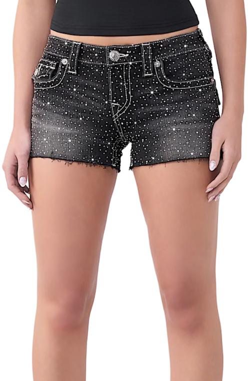 Joey Low Rise Crystal Cut-Off Short