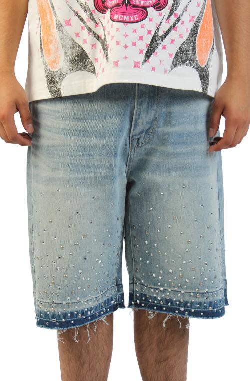 Marble Stud Cut Off Shorts