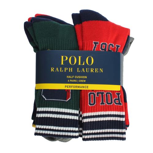 Varsity University Tiger Prep Crew Socks 6-Pack