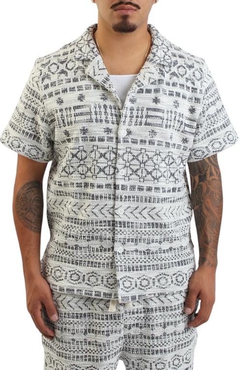 Jacquard Tribal Button Up Shirt