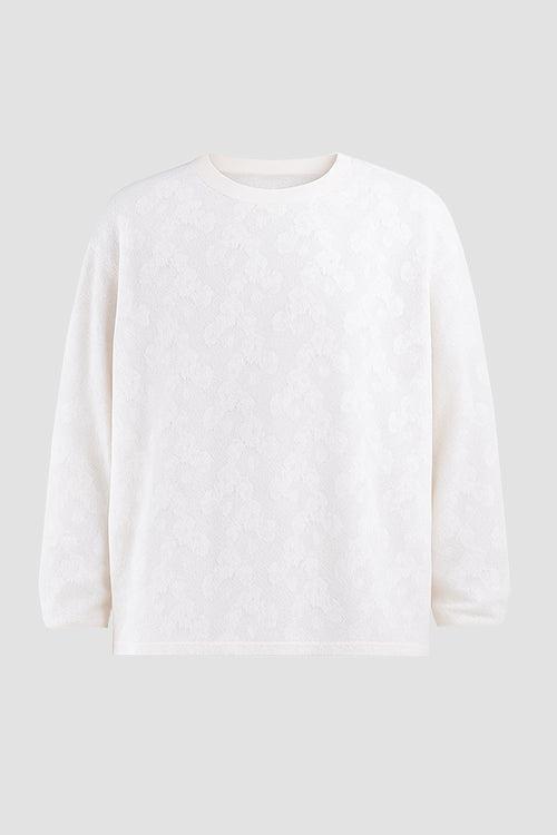 Lace Flower Long Sleeve Tee