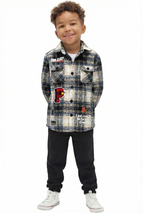 LOUIS Kid's Oversize Flannel outer shirket