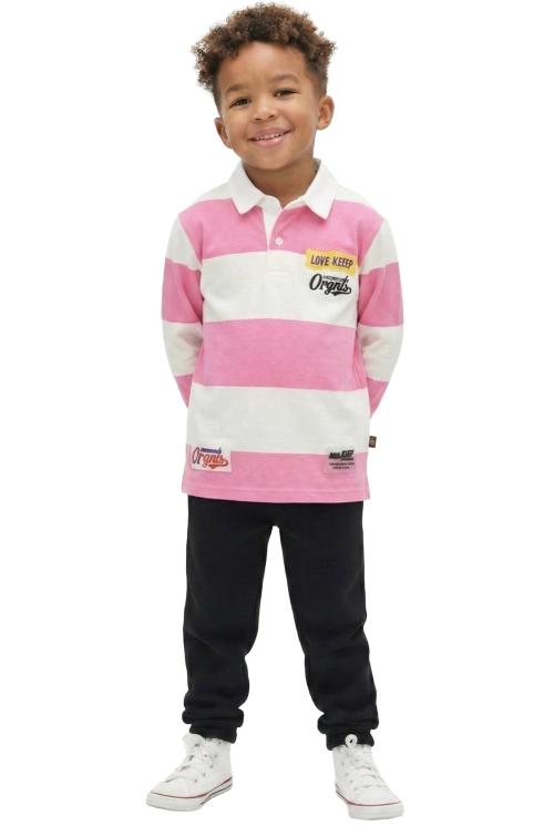 CREPE Kid's Long Sleeve Polo Shirt With Heavy Embroidery Works (PHRESH)