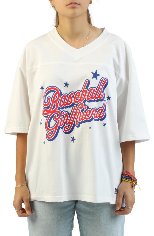 Baseball Girlfriend oversized jersey shirt