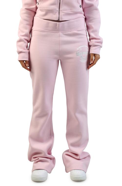crystal mid rise big t bootcut sweatpant