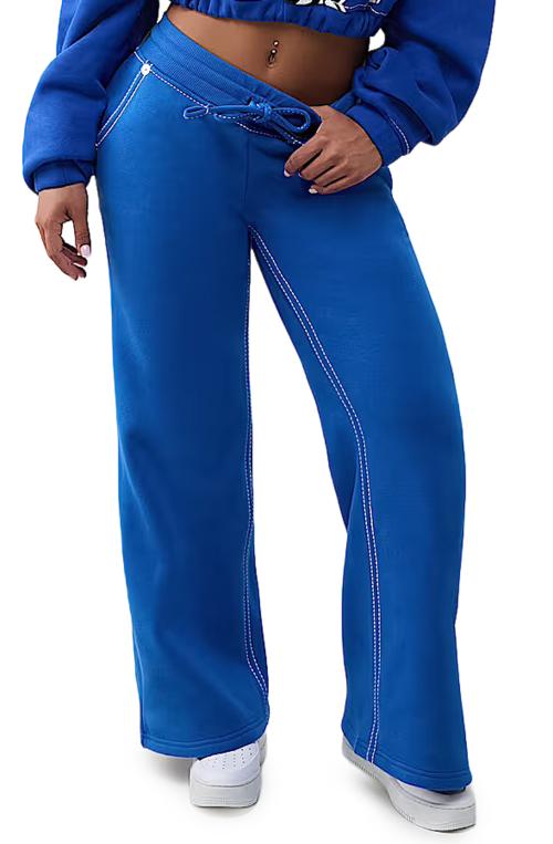 becca low rise big t cargo bootcut sweatpant