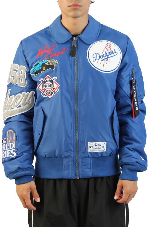LOS ANGELES DODGERS X ALPHA X NEW ERA MA-1 COLLARED BOMBER JACKET