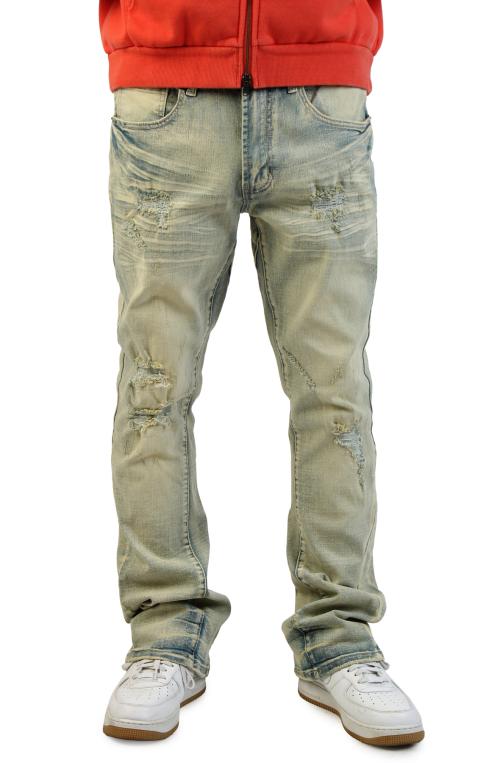 Hardcore Stacked Flared Jeans