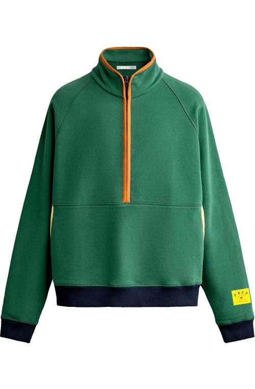 Colorblock Quarter-zip pullover