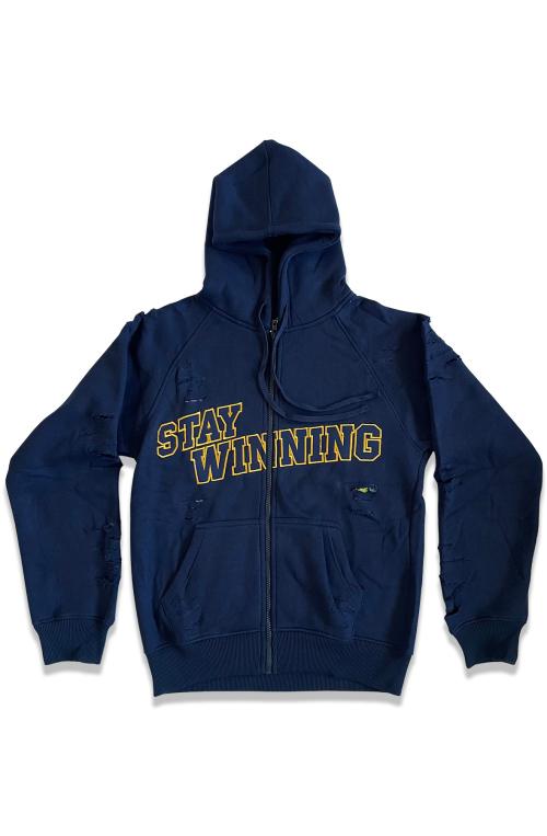 Stay Winning BART Navy Zip Hoodie