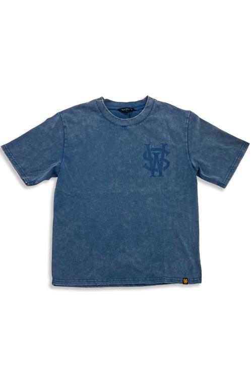 Stay Winning Blue Vintage Wash Logo Tee